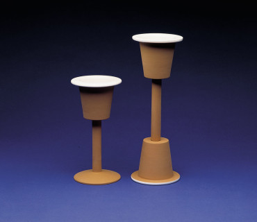 VASO SINGOLO: H. 25 cmVASO DOPPIO: H. 30 cmTerracotta