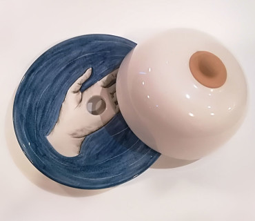 PIATTO CON TAZZA: H. 7 / Ø 12 cm